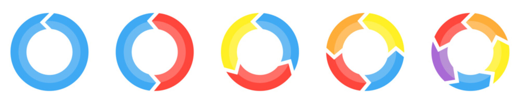 Seamless circle arrows set, loop rotation symbols, refresh and reload icons, continuous flow arrows, modern direction graphics, navigation elements, cycle motion vectors, dynamic arrow collection