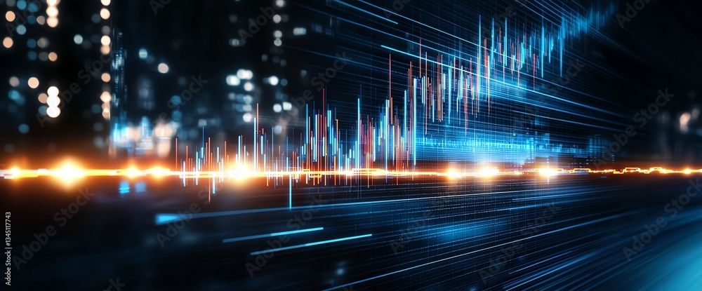 Aufkleber a dynamic visual representation of sound waves and data patterns, showcasing the fusion of technolog