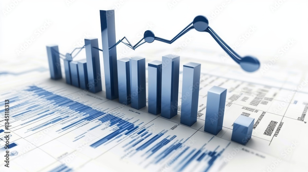 Poster Business graph chart data analysis
