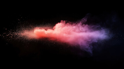 Vibrant colorful powder explosion creating a burst of energy and dynamic visual impact