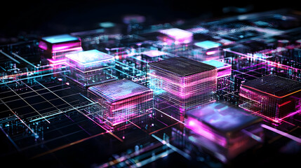 Obraz premium Abstract Digital Technology Network Design