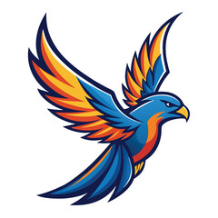 Obraz premium Majestic Flying Bird Logo Illustration in Full Color Vector Format