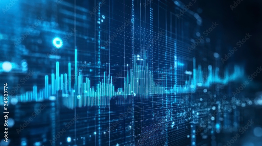 Poster Abstract data visualization graphic background