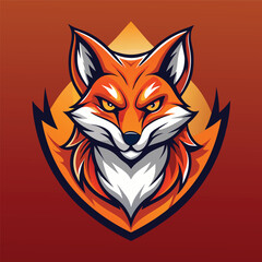 Obraz premium Vibrant and Detailed Vector Illustration of a Full-Color Fox Logo Template in Illustrator