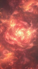 Fototapeta premium The swirling ethereal energy displayed in crimson red colors