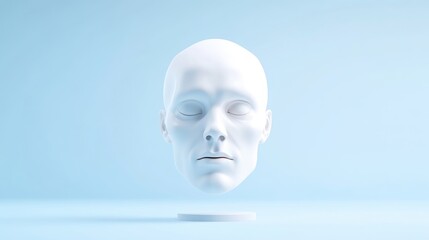 Obraz premium Peaceful, serene, white head, floating