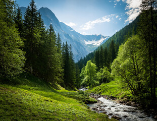 Obraz premium Generated image 穏やかな春の川