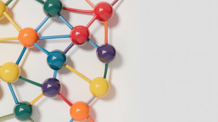 Vibrant 3D Clay Network Icon, an engaging and colorful representation of connectivity, ideal for dynamic marketing and digital communication contexts. 
