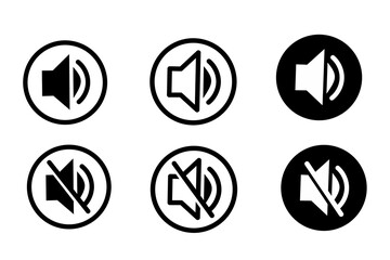 Speaker Set Icon. Sound Icon, Vector Illustration. multimedia icon
