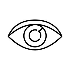 Eye Symbol with Focused Circle Design  