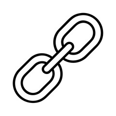 Linked chain icon in minimalistic design  