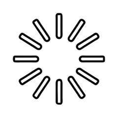 Obraz premium Loading symbol design in minimalistic style with black lines 