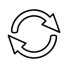Refresh Icon Symbolizing Circular Motion  