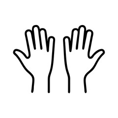 Fototapeta premium raised hands symbolizing openness and positivity in a minimalist design 