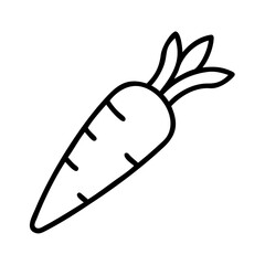 Carrot icon illustration on a white background  