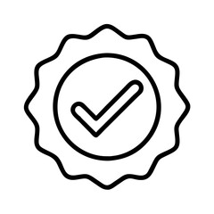 Verified checkmark icon on a circular badge  