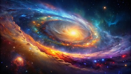 Abstract Digital Nebula Galaxy 4K Wallpaper - Cosmic Background
