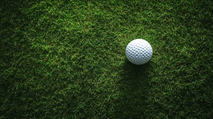Golf Ball on Green Grass