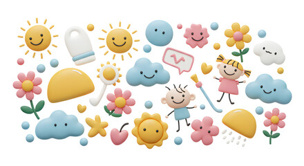 Fototapeta premium Whimsical Village Weather