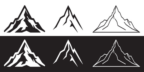 Obraz premium hill icon set vector
