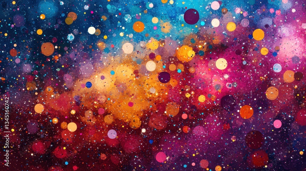 Poster Vivid abstract explosion of colors creating a dynamic visual experience in a creative design setting