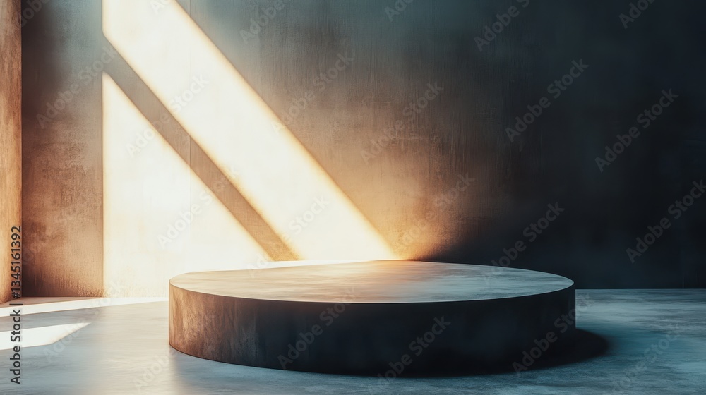 Leinwandbilder Minimalist setting with soft lighting creating a serene atmosphere in a modern studio space