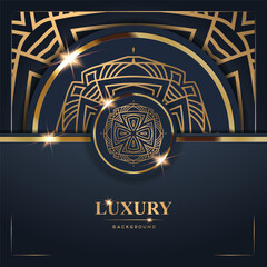 Luxury Background with Gold Geometric Design