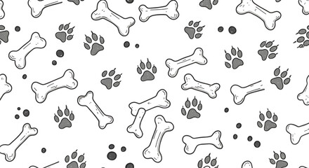 Pet Bone and Paw Pattern 13