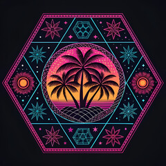 oriental mandala motif
