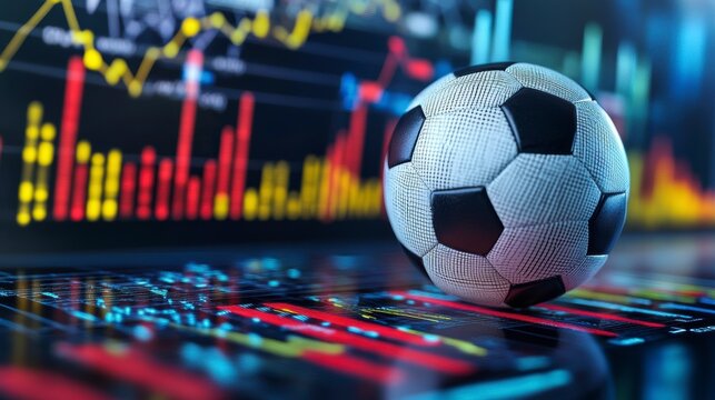 Soccer ball on financial data - Powered by Adobe