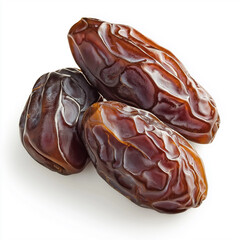 dried dates, Isolated on white Background.