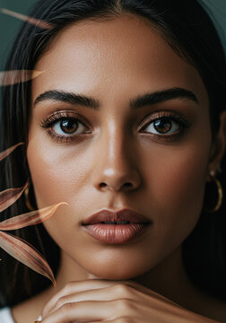 Mulher glamurosa em imagem art&iacute;stica. Generative IA