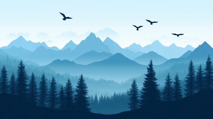 Obraz premium Serene Mountain Landscape