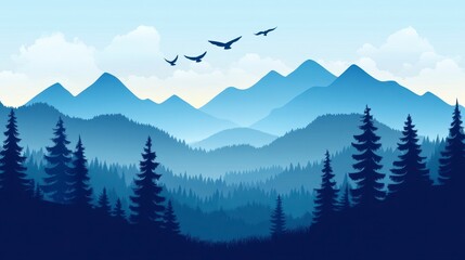 Obraz premium Serene Mountain Landscape