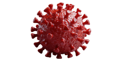 Coronavirus covid-19 sars-cov-2 floating on transparent background