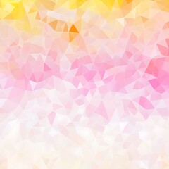 Fototapeta premium Abstract Pink Yellow Triangle Mosaic Background.