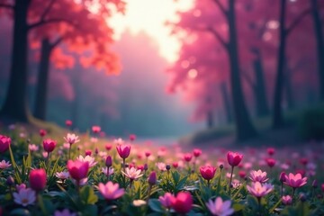 Obraz premium Abstract blurred nature scene, ideal for website backdrop, asset, graphic