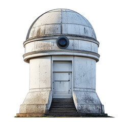 Modern astronomical observatory, on a transparent background