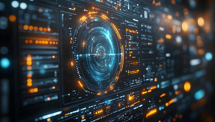 Fototapeta premium Futuristic HUD Interface Design Sci-Fi Technology Dashboard