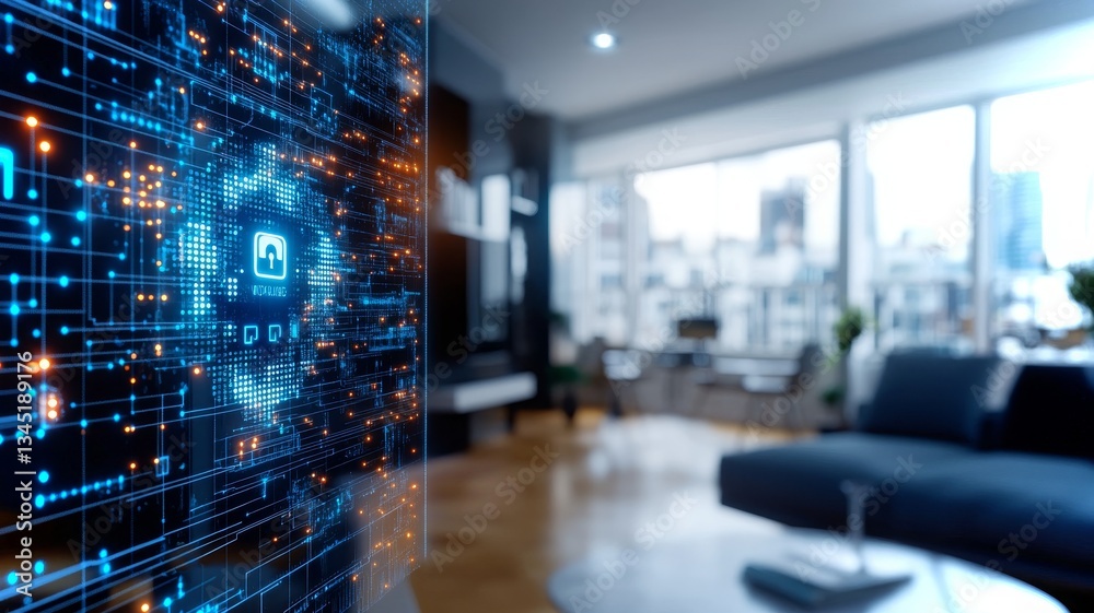 Poster exploring a fully automated smart home with advanced ai technolo