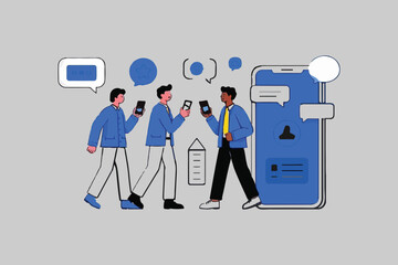 Deliveryman Checking Delivery Order Illustration concept on white background Office work composition in hand drawn style 