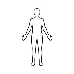 human figure line icon