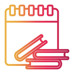 academic Line Gradient Icon