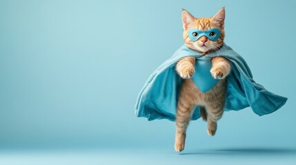 Fototapeta premium Superhero Cat in Action