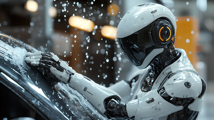 Futuristic Carwash Robot Enhances Automation with Advanced Robotics and AI for Sustainable Vehicle Cleaning