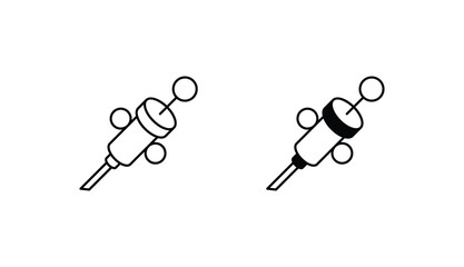 Pastry Syringe icon design with white background stock illustration