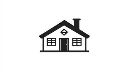 Simple House Icon, Flat Style, Vector Graphic, Design Element, Backgroundless, for Use in Web Design, UI, or App