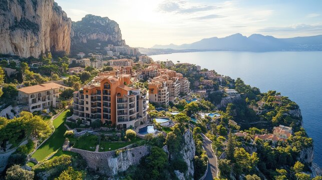 A serene hike through Monacos coastal paths with Mediterranean views