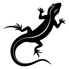 Lizard black Vector Silhouette