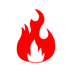 Fire icon. fire icon with transparent background vector illustration, pictogram isolated on white background. color editable